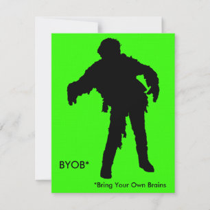 Zombie Silhouette Inbjudningar