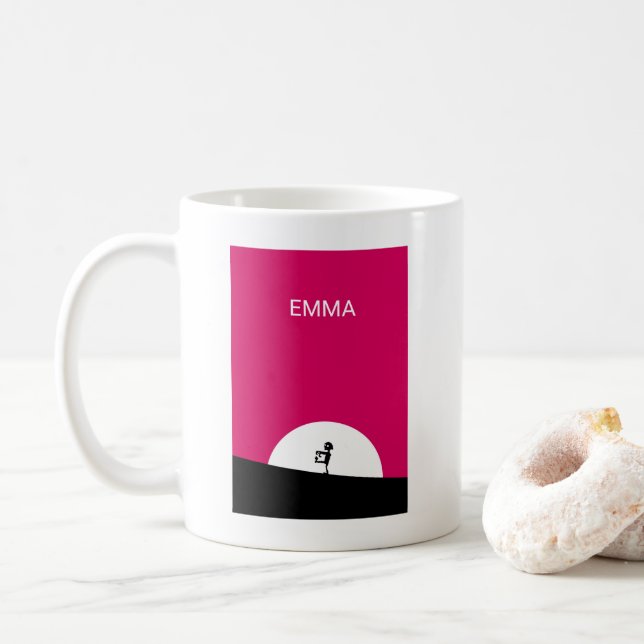 Zombie Silhouette med full Moon Personlig Kaffemugg (Med munk)