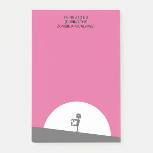 Zombie Silhouette med full Moon Personlig Post-it Block