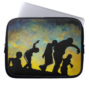 Zombie Silhouette skräckart bärbar dator fodral