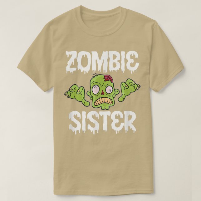 Zombie Sister Matching Family Halloween 695 T Shirt (Design framsida)