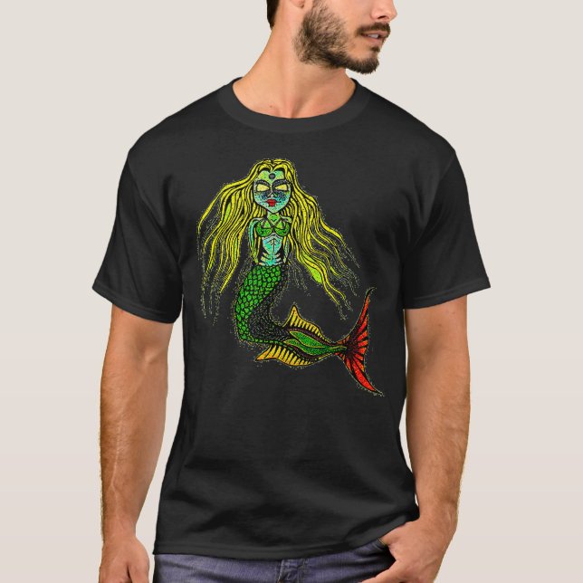 Zombie Sjöjungfru T Shirt (Framsida)