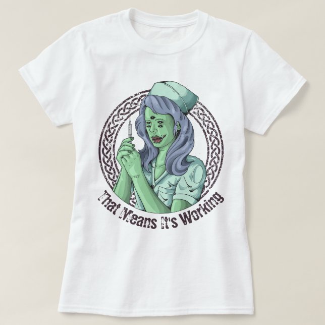 Zombie-sjuksköterska T-Shirt (Design framsida)