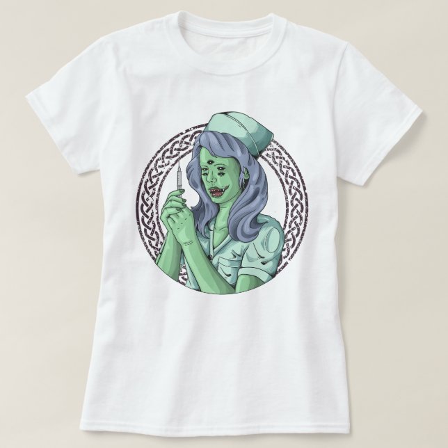 Zombie-sjuksköterska T Shirt (Design framsida)