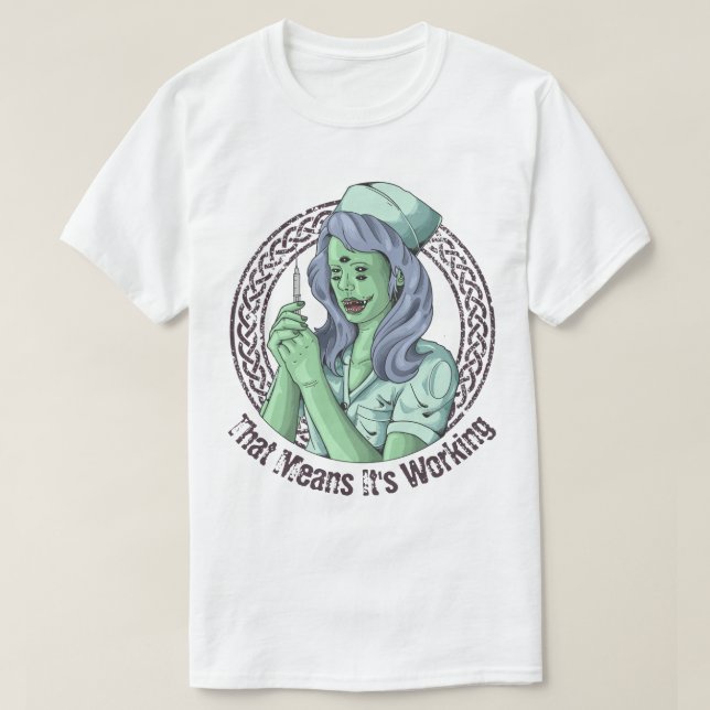 Zombie-sjuksköterska T-Shirt (Design framsida)