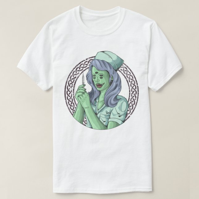Zombie-sjuksköterska T-Shirt (Design framsida)