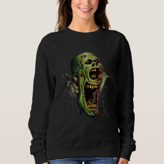 Zombie Sjungande Mikrofon Metal Rockmusik Skräck T Shirt