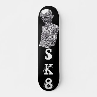 Zombie SK8 Black and White Art Art Mini Skateboard Bräda 18,5 Cm