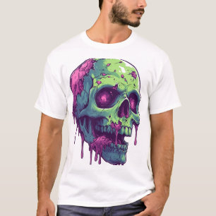 Zombie Skalle Apokalyps T Shirt
