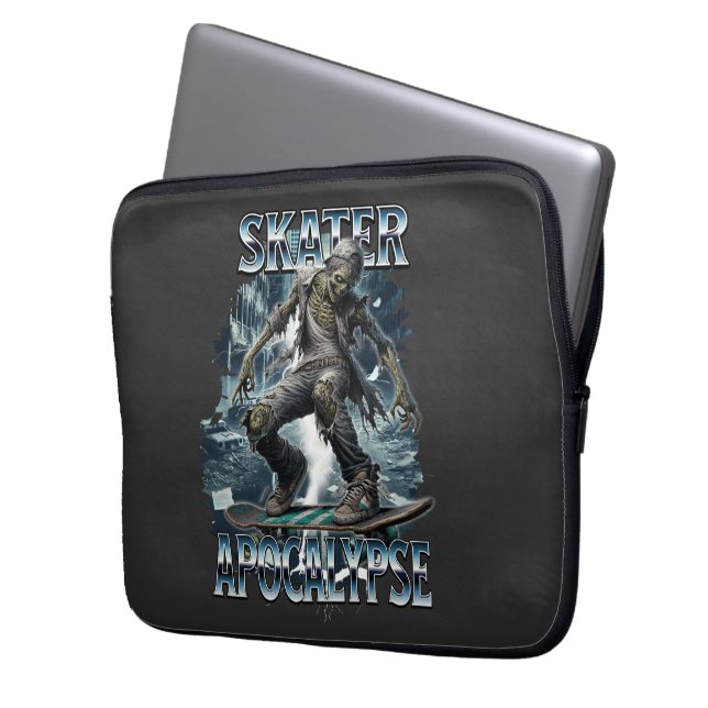 ZOMBIE SKATER APOCALYPSE LAPTOP FODRAL (Framsidan Vänster)