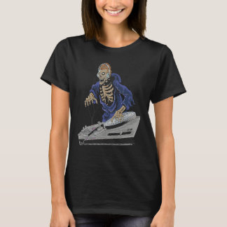 Zombie Skeleton Halloween DJ T Shirt