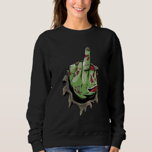 Zombie Skelett Mellanfinger händer Kostym Hallow T Shirt