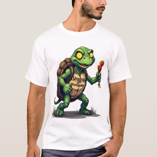 Zombie Sköldpadda T Shirt (Framsida)