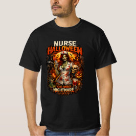 Zombie-sköterska Halloween din värsta mardröm skrä T Shirt