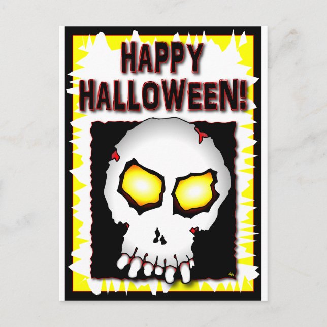 Zombie Skull-kort Vykort (Framsida)
