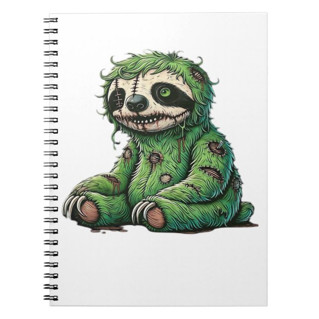 Zombie Sloth Halloween Zombie Sloth Zombie Lover C Anteckningsbok (Framsidan)