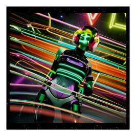 Zombie Space Disco Perfect Poster