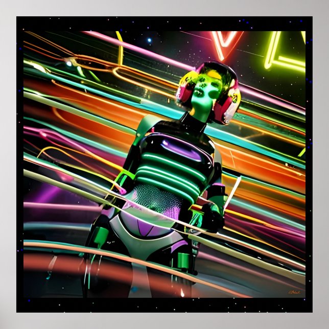 Zombie Space Disco Poster (Framsidan)