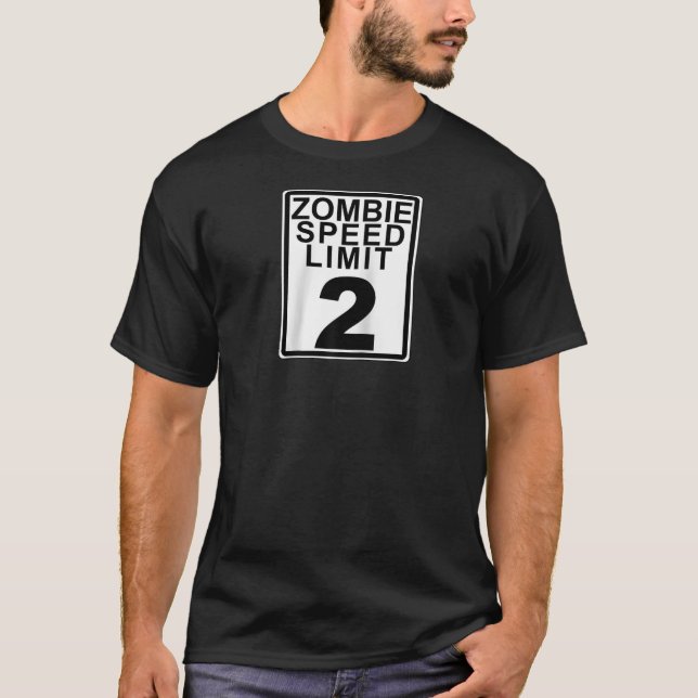 Zombie Speed Limit roligt Halloween Zombie Raglan  T Shirt (Framsida)