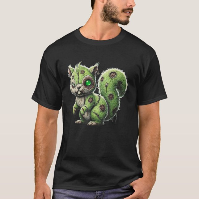 Zombie Squirrel Halloween Zombie Squirrel Zombie L T Shirt (Framsida)