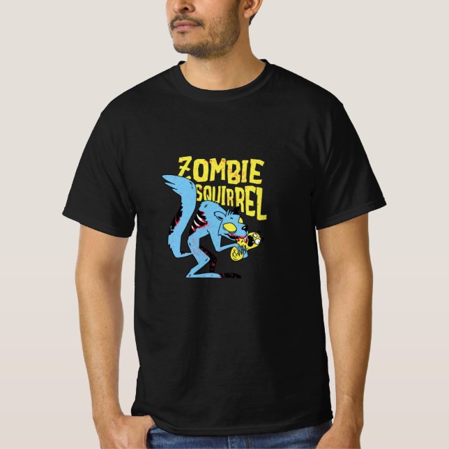 Zombie Squirrel T Shirt (Framsida)