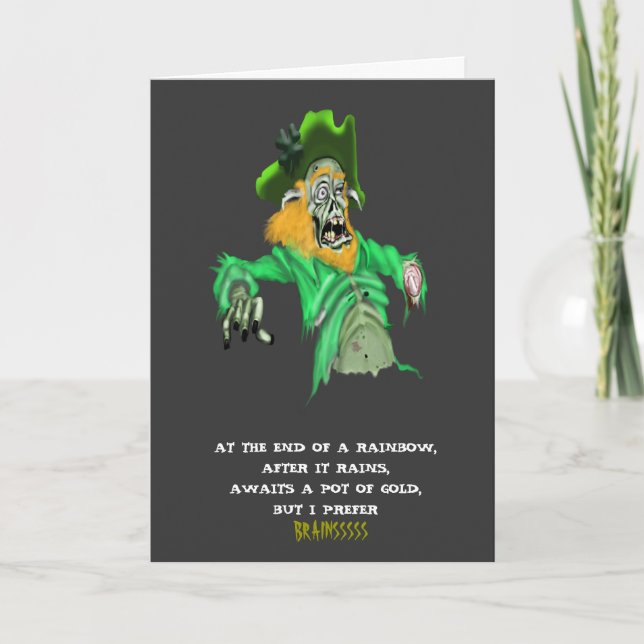 zombie st. patricks Day Kort (Framsida)