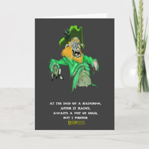 zombie st. patricks Day Kort