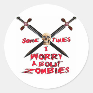 Zombie Stickers Runt Klistermärke