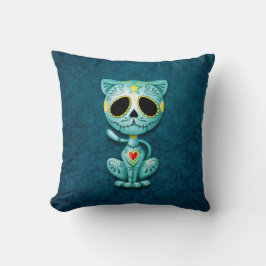 Zombie Sugar Kitten, blå Kudde
