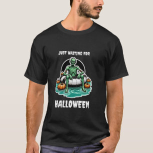 Zombie Summer Bassäng Flyter Halloween Vacation Pu T Shirt