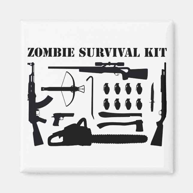 Zombie Survival Kit Magnet (Framsidan)