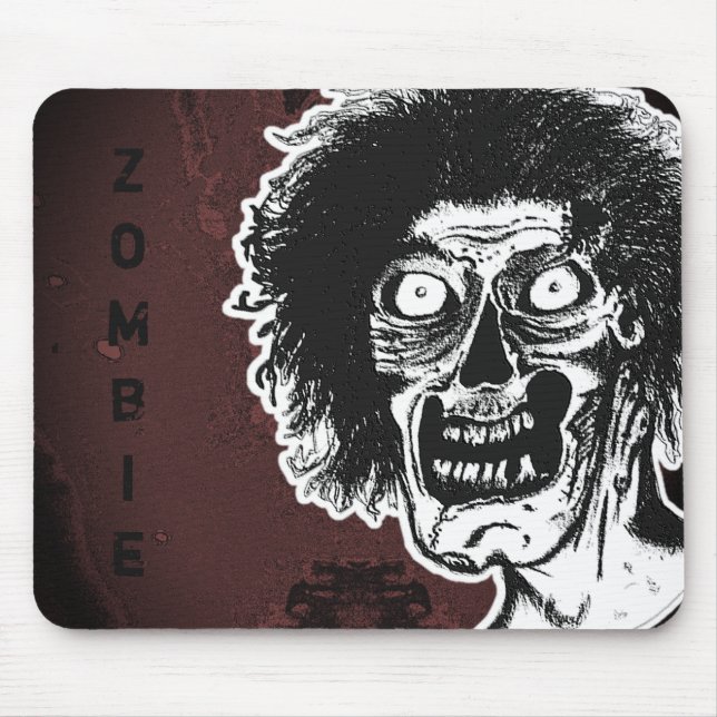 ZOMBIE - svartvitt Ver.2 Musmatta (Framsidan)