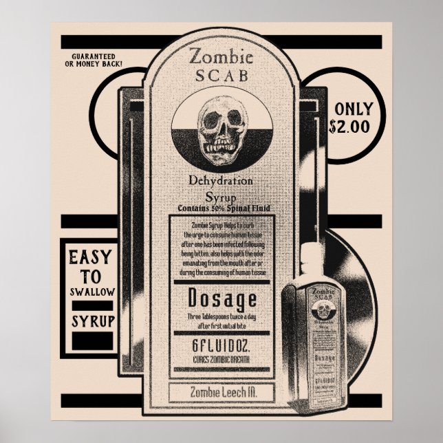 Zombie Syrup Poster (Framsidan)