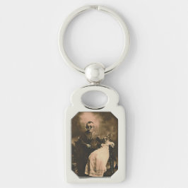 Zombie Syskon Rektangulärt Silverfärgad Nyckelring