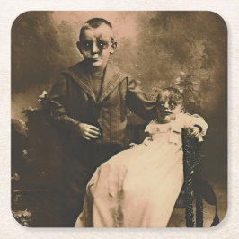 Zombie Syskon Underlägg Papper Kvadrat