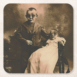 Zombie Syskon Underlägg Papper Kvadrat