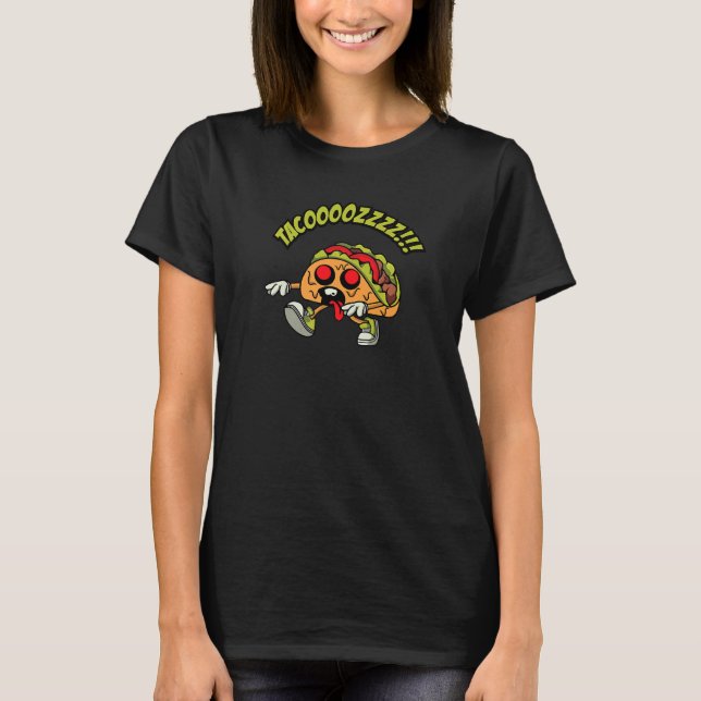 Zombie Taco Tacos  Matpratare  Taco Zombie T Shirt (Framsida)