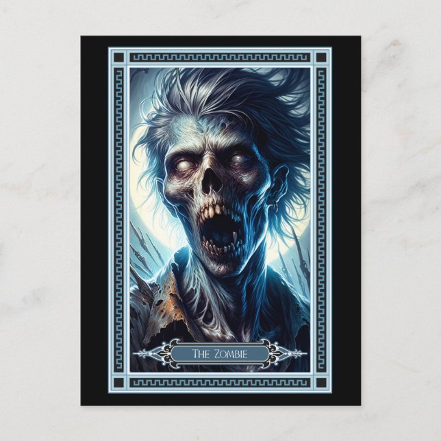 Zombie Tarot-kortet Vykort (Framsida)
