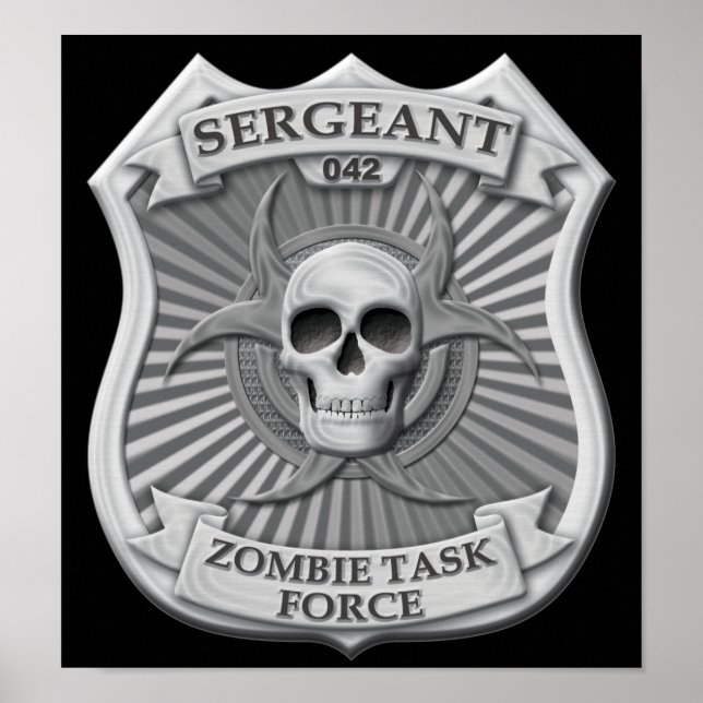Zombie Task Force - sergeant Badge Poster (Framsidan)