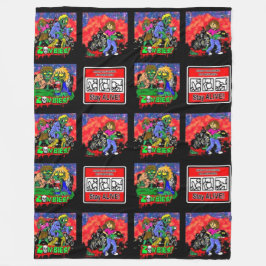 Zombie Tecknad Mönster Fleecefilt