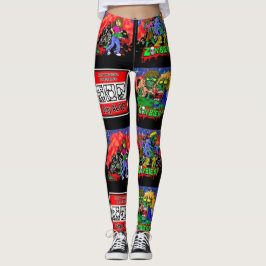Zombie Tecknad Mönster Leggings
