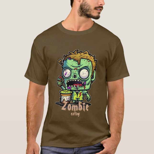 Zombie tecknad T-shirt (Framsida)