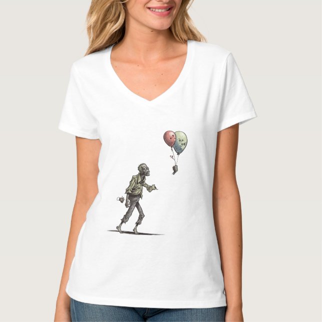Zombie tecknad T-shirt (Framsida)
