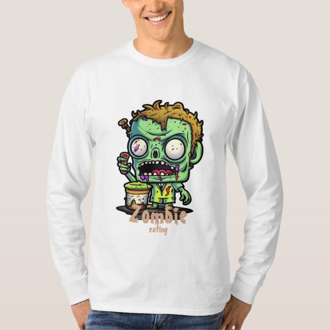 Zombie tecknad T-shirt (Framsida)