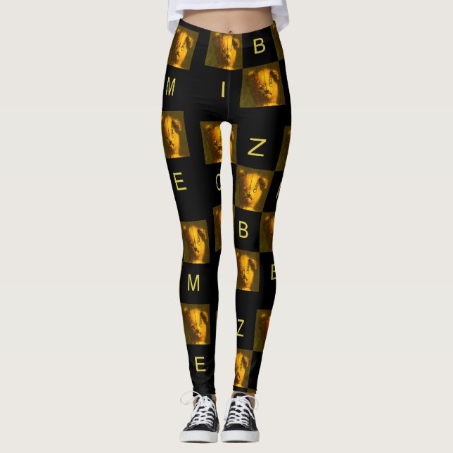 Zombie Teddy Bear Design Leggings (Framsida)