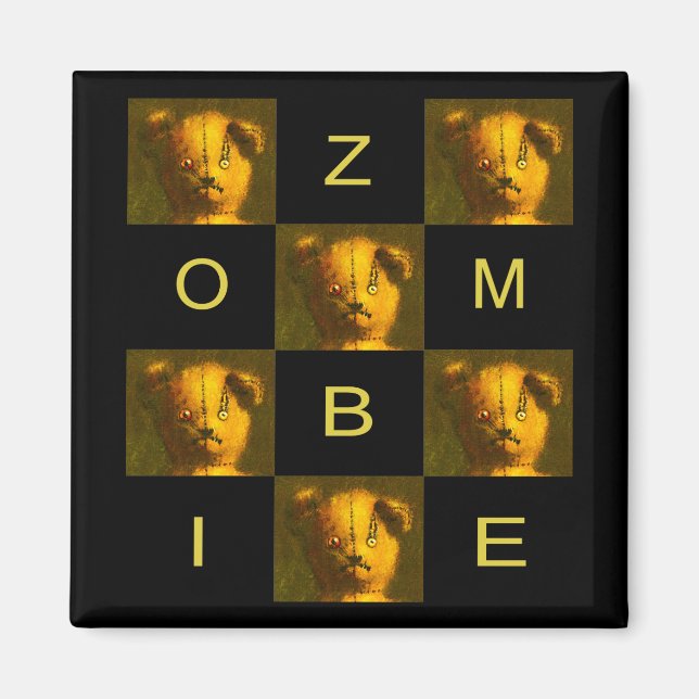 Zombie Teddy Fridge Magnet (Framsidan)