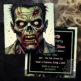 Zombie Thned Halloween fest Inbjudningar