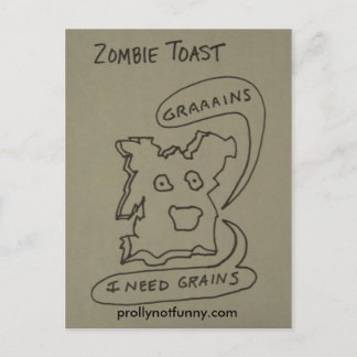 Zombie Toast Vykort