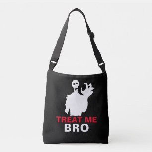 Zombie Treat Me Bro roligt Halloween-anpassade Axelväska