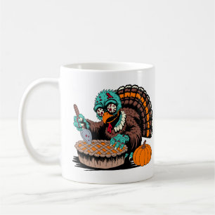 Zombie Turkey Wants Pumpkin Paj Kaffemugg